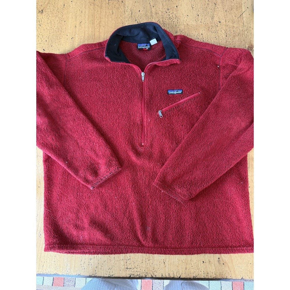 Patagonia R2 Regulator Polartec Thermal Body Rug 1/2 Zip Red Jacket Fleece Sz XL